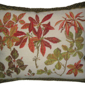 Autumn Leaves Needlepoint Pillows
