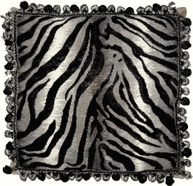 Black and White Zebra Design Needlepoint Pillow