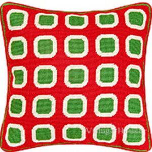 Christmas Blocks Needlepoint Pillow