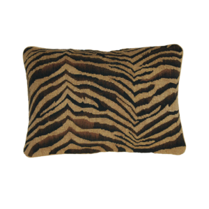 Oblong Zebra Aubusson Weave Needlepoint Pillow