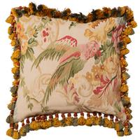 Right Parrot Aubusson Weave Needlepoint Pillow