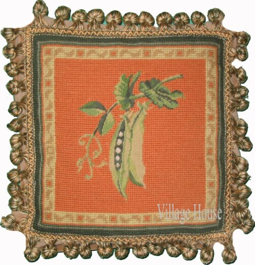 Sweet Pea Needlepoint Pillow