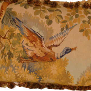 Duck in Flight Needlepoint Pillow