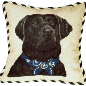 Black Labrador Pillow