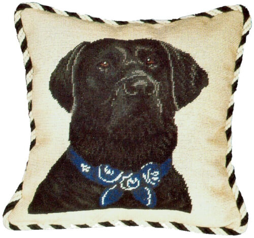 Black Labrador Pillow