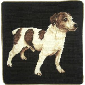 Jack Russell Dog Needlepoint Pillow