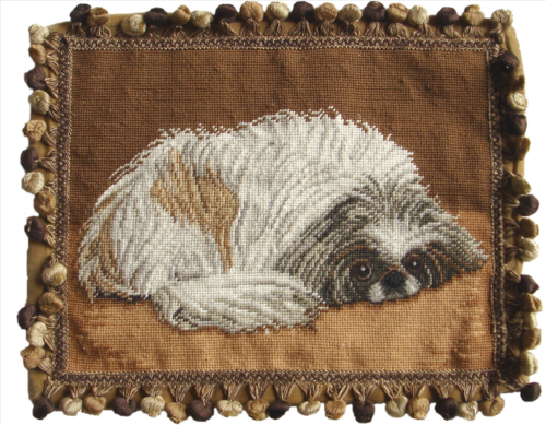 Pekingese Needlepoint Pillow