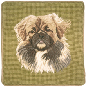 Pekingese Dog Needlepoint Pillow