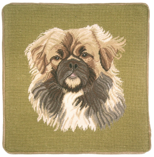 Pekingese Dog Needlepoint Pillow