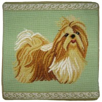 Shih Tzu Needlepoint Pillow