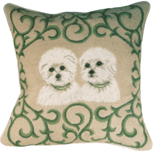 Westie Dog Needlepoint Pillow