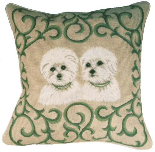 Westie Dog Needlepoint Pillow