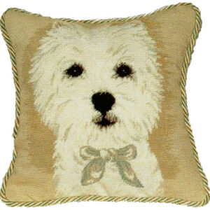 Westie Dog Needlepoint Pillow