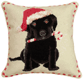 Christmas Lab Needlepoint Pillow