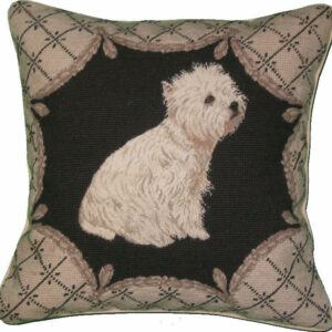 Westie Dog Needlepoint Pillow