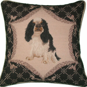 King Charles Needlepoint Pillow