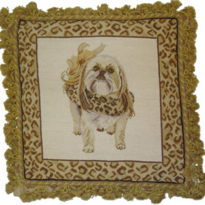 Shih-Tzu Dog Needlepoint Pillow