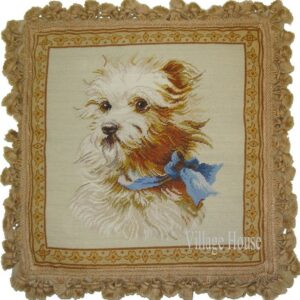 Terrier Dog Needlepoint Pillow