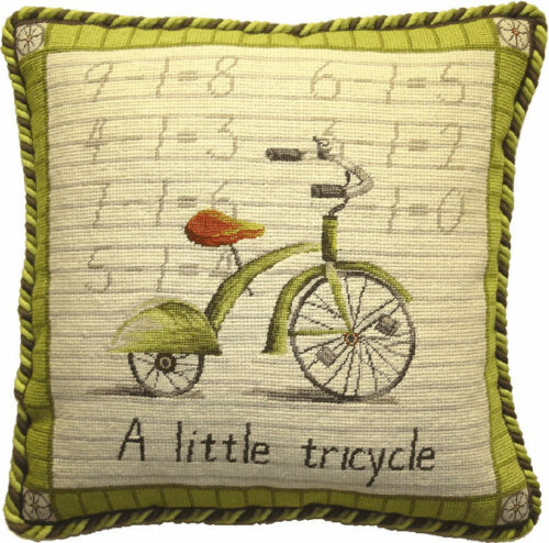 child's needlepoint pillow