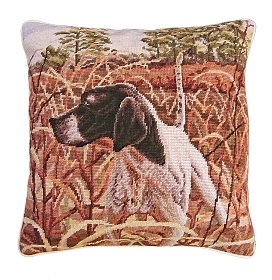 Bird Dog Needlepoint Pillow