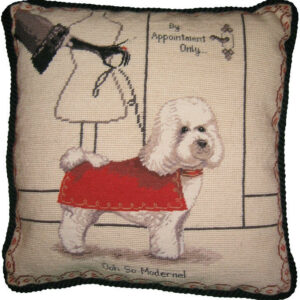 Bichon Needlepoint Pillow