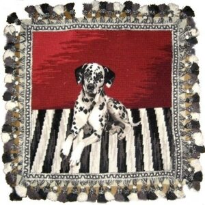 Dalmatian On Rug  Needlepoint Pillow