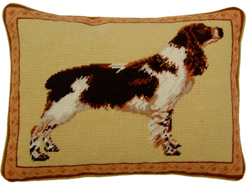 Springer Needlepoint Pillow