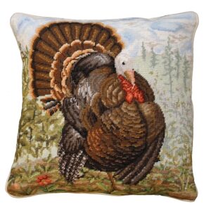 Turkey Needlepoint Pillow