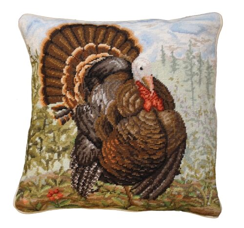 Turkey Needlepoint Pillow