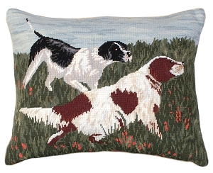 Springer Dog Needlepoipnt Pillow