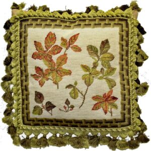 Foliage Needlepoint Pillow