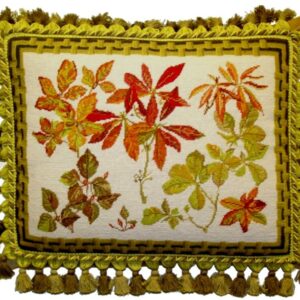 Foliage Needlepoint Pillow