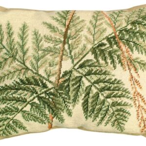 Fern II Needlepoint Pillow
