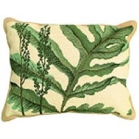 Fern IV Needlepoint Pillow