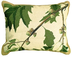 Foliage Needlepoint Pillow
