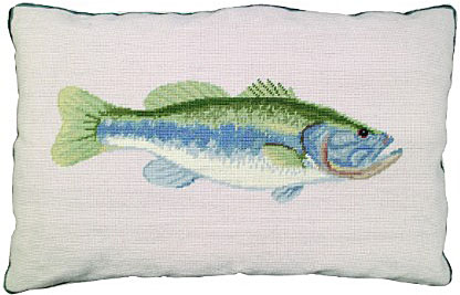 Bass Needlepoint Pillow