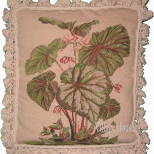 Begonia Needlepoint pillow