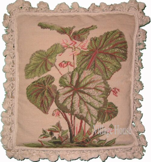 Begonia Needlepoint pillow