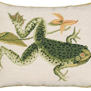 Bullfrog Needlepoint Pillow