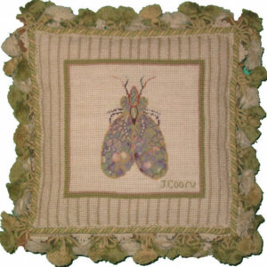 Flying Jewel Needlepoint Pillow