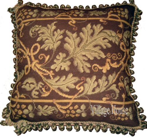 Foliage Needlepoint Pillow