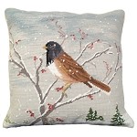 Junco Needlepoint Pillow