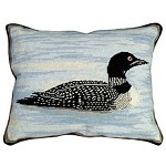 Loon Needlepoint Pillow