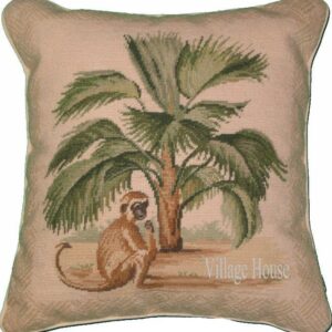 Palm tree Needlepoint Pillow