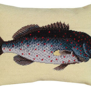 Rock Fish Needlepoint Pillow