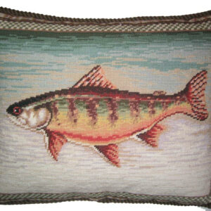 Trout I Needlepoint Pillow