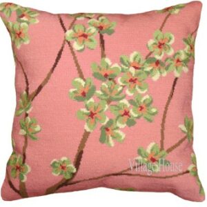 Blossom needlepoint pillow