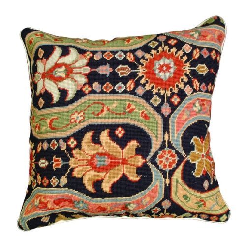 geometric needlepoint pillow