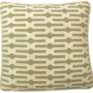 Geometric Pattern Needlepoint Pillow