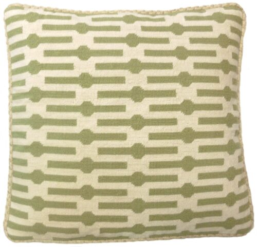 Geometric Pattern Needlepoint Pillow